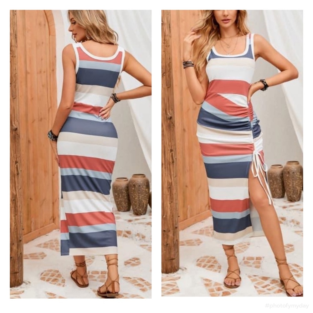 NEW• Meet Me In Ocean City Beachy Maxi Dress•XL - Picture 2 of 16